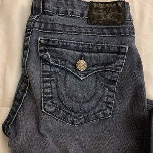 True Religion Jeans, dark blue flared boot cut